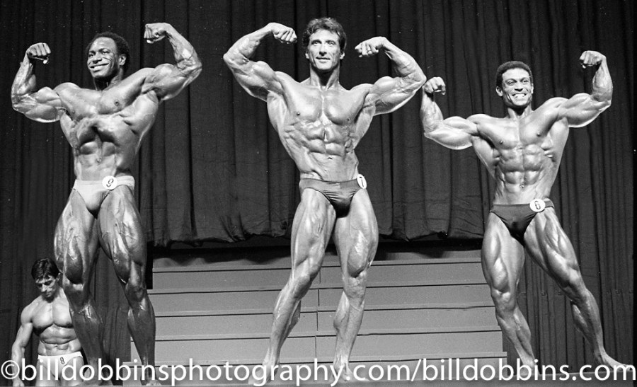 Until 1980, Lee Haney would not have been in the same class as Frank Zane and Mohamed Makkawy.